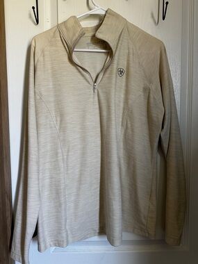 Ariat Beige Quarter-Zip Pullover